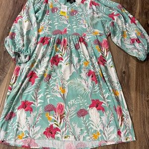 Balloon Sleeve Dress Sz L NWT